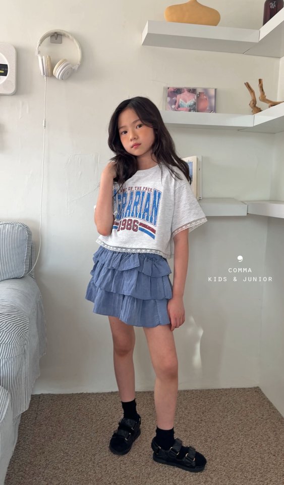 Comma - Korean Children Fashion - #childofig - Lace Print Tee - 4