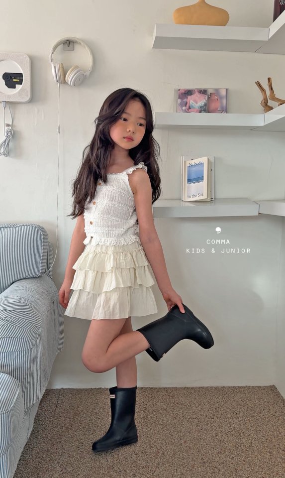Comma - Korean Children Fashion - #childofig - Button Frill Sleeveless - 3