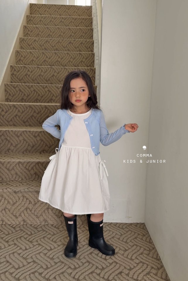 Comma - Korean Children Fashion - #childofig - Ribbon Sleeveless One-piece - 4