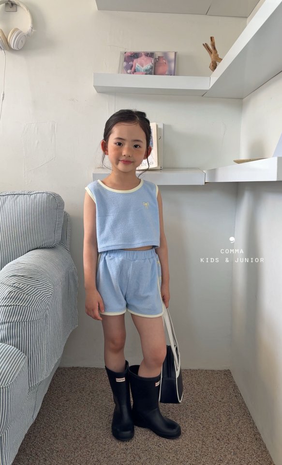 Comma - Korean Children Fashion - #designkidswear - Terry Ribbon Sleeveless - 11