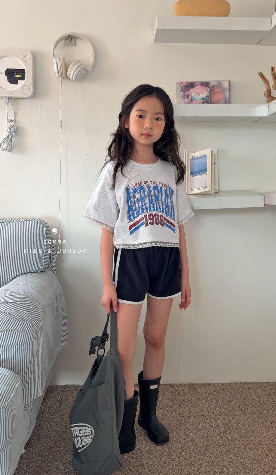 Comma - Korean Children Fashion - #designkidswear - Lace Print Tee - 6