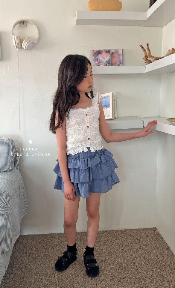Comma - Korean Children Fashion - #designkidswear - Button Frill Sleeveless - 5