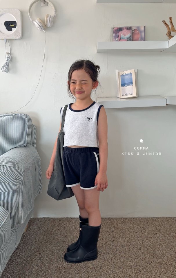 Comma - Korean Children Fashion - #discoveringself - Ribbon Terry Shorts - 3