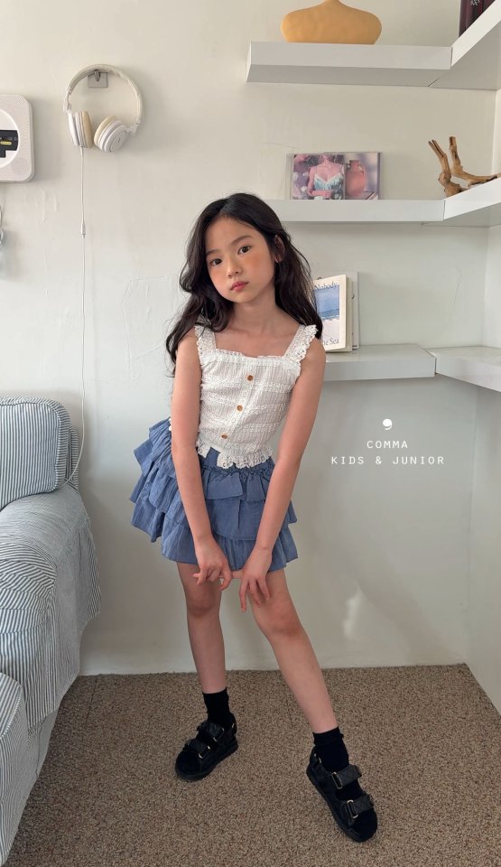 Comma - Korean Children Fashion - #discoveringself - Button Frill Sleeveless - 6