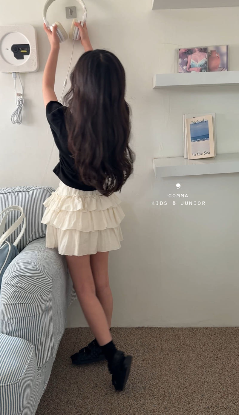 Comma - Korean Children Fashion - #fashionkids - Strap Puff Tee - 6