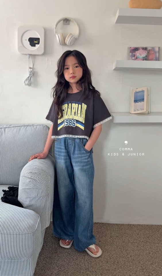 Comma - Korean Children Fashion - #fashionkids - Lace Print Tee - 8