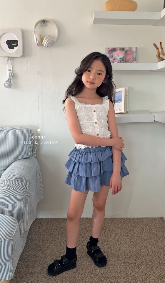 Comma - Korean Children Fashion - #fashionkids - Button Frill Sleeveless - 7