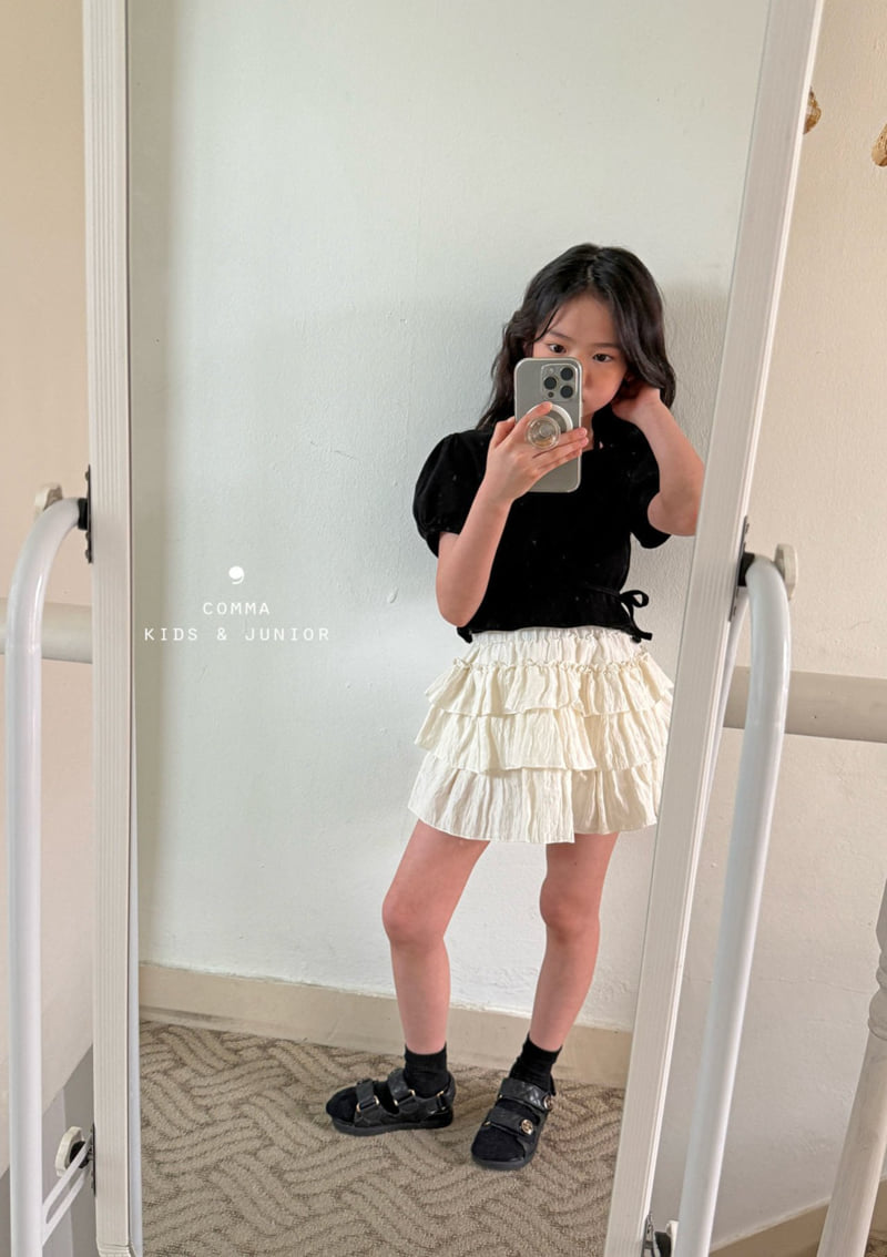 Comma - Korean Children Fashion - #kidsshorts - Strap Puff Tee - 7