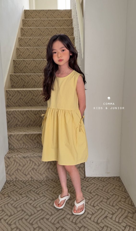 Comma - Korean Children Fashion - #kidsstore - Ribbon Sleeveless One-piece - 9