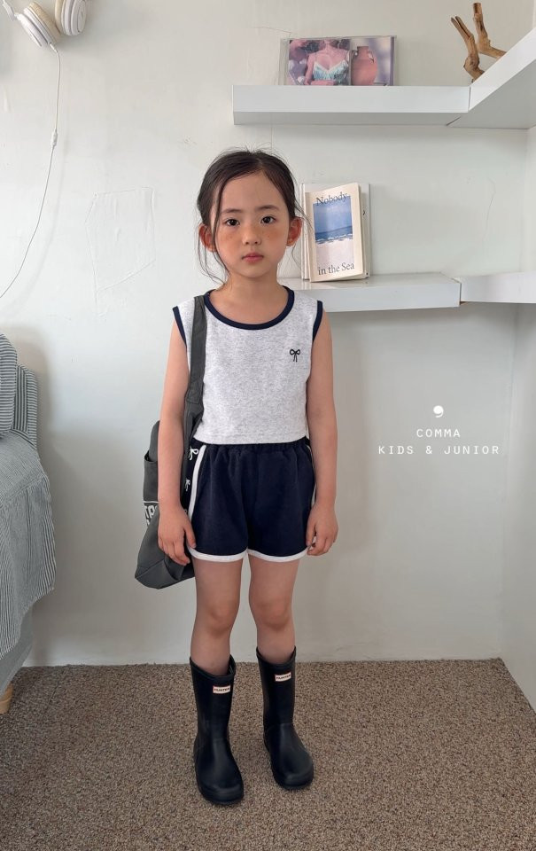 Comma - Korean Children Fashion - #kidsstore - Terry Ribbon Sleeveless