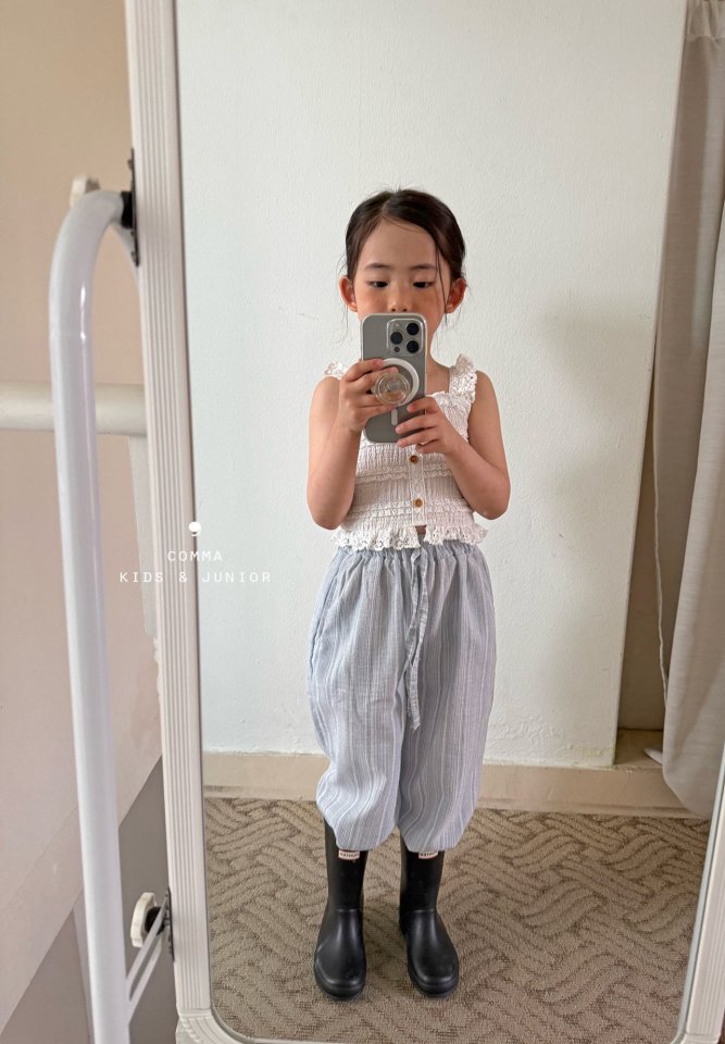 Comma - Korean Children Fashion - #kidsstore - Button Frill Sleeveless - 9