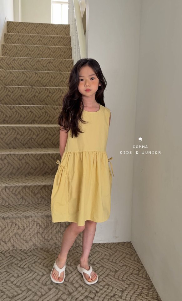Comma - Korean Children Fashion - #kidzfashiontrend - Ribbon Sleeveless One-piece - 10