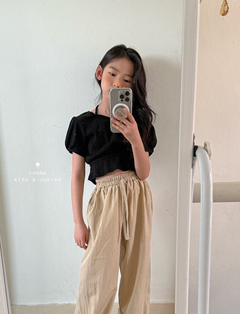 Comma - Korean Children Fashion - #kidzfashiontrend - Strap Puff Tee - 9