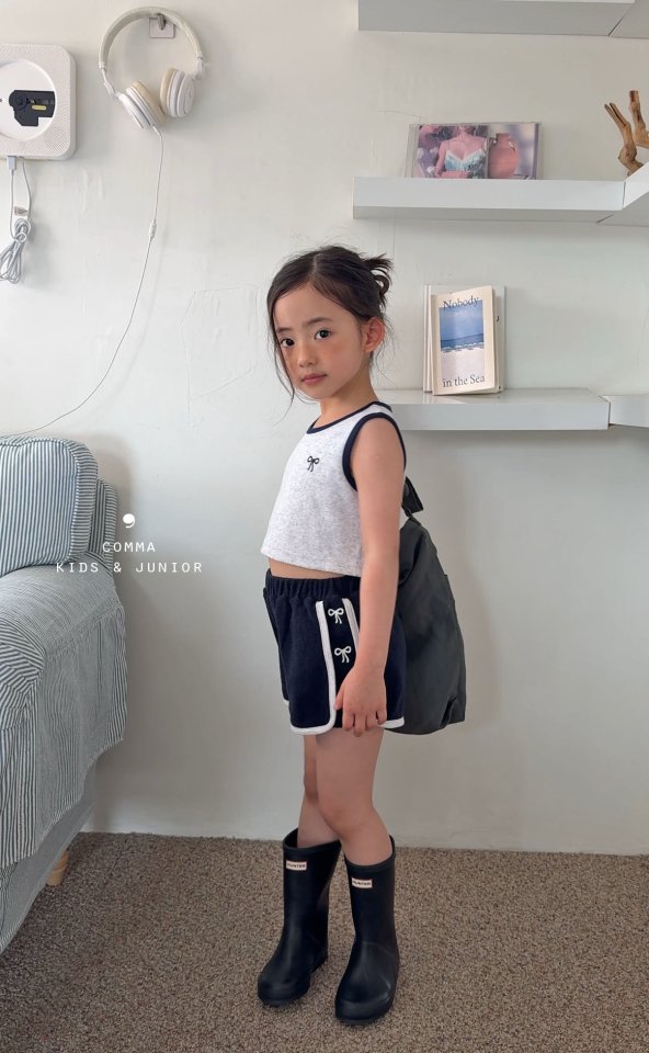 Comma - Korean Children Fashion - #kidzfashiontrend - Ribbon Terry Shorts - 7