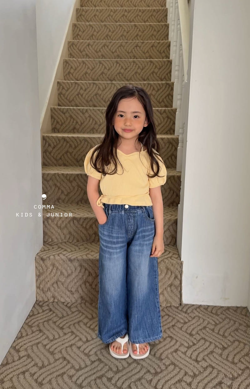 Comma - Korean Children Fashion - #littlefashionista - Strap Puff Tee - 11