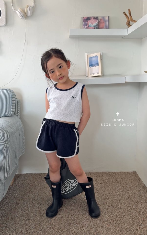 Comma - Korean Children Fashion - #Kfashion4kids - Terry Ribbon Sleeveless - 4