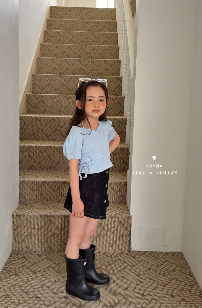 Comma - Korean Children Fashion - #magicofchildhood - Strap Puff Tee - 12