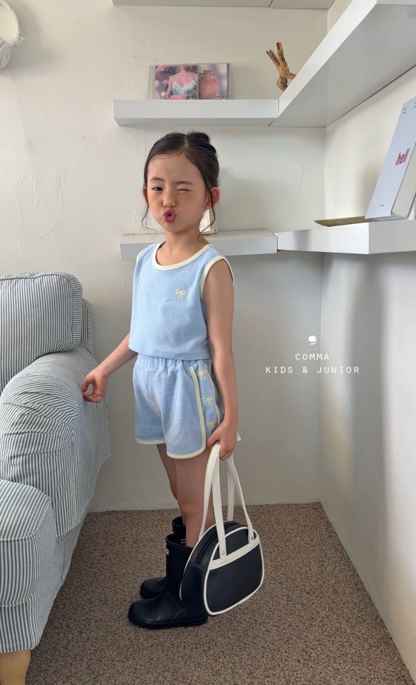 Comma - Korean Children Fashion - #magicofchildhood - Ribbon Terry Shorts - 10
