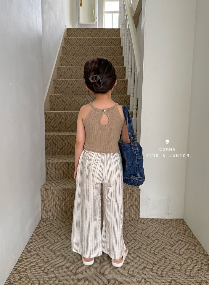 Comma - Korean Children Fashion - #minifashionista - Flowy Long Pants (Light Beige) - 8