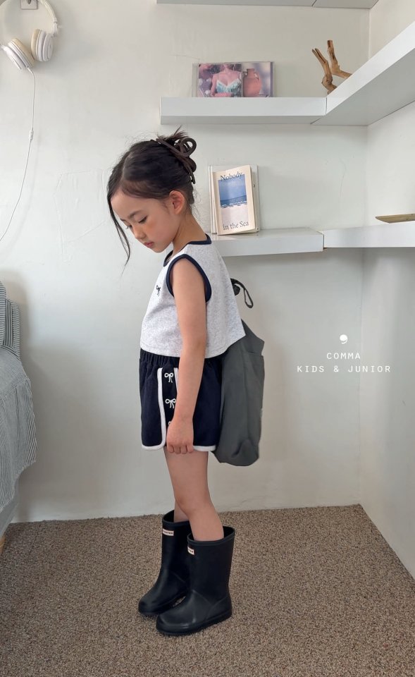 Comma - Korean Children Fashion - #minifashionista - Terry Ribbon Sleeveless - 6