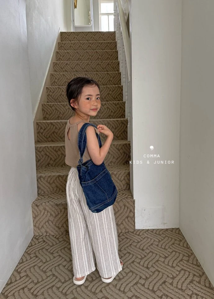 Comma - Korean Children Fashion - #minifashionista - Flowy Long Pants (Night Stripe) - 7