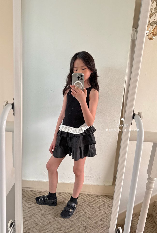Comma - Korean Children Fashion - #prettylittlegirls - Bottom Frill Sleeveless - 8
