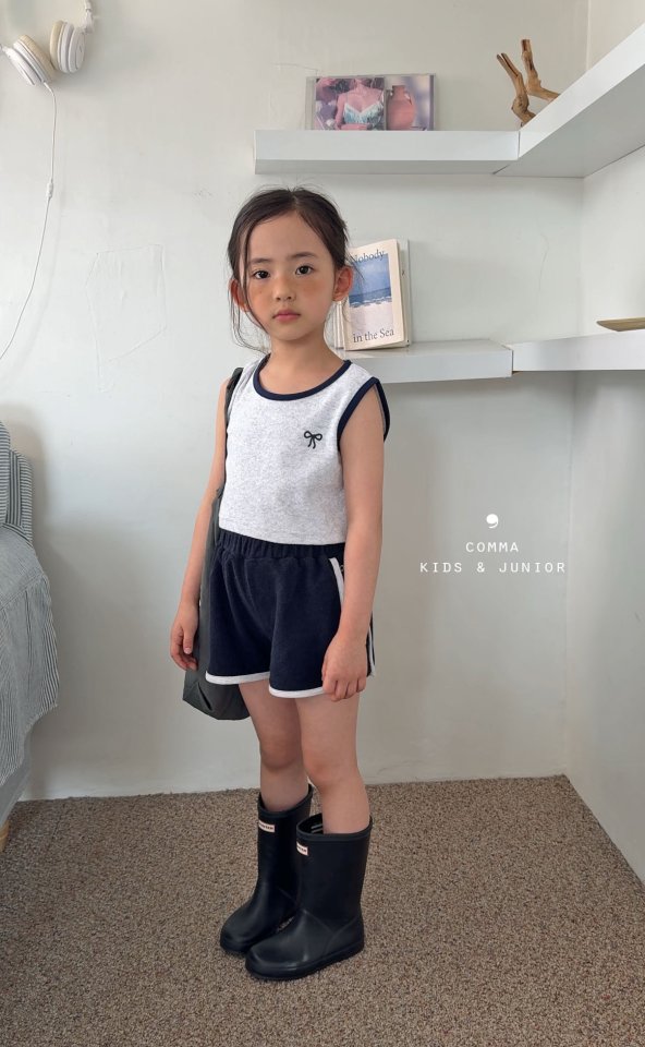 Comma - Korean Children Fashion - #prettylittlegirls - Terry Ribbon Sleeveless - 7