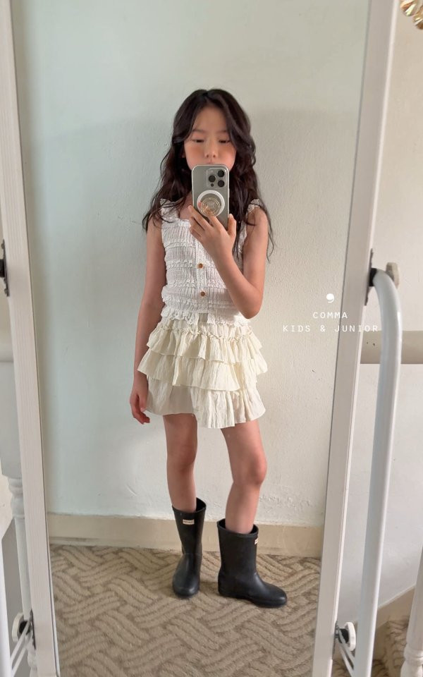 Comma - Korean Children Fashion - #prettylittlegirls - Button Frill Sleeveless