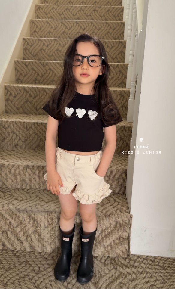 Comma - Korean Children Fashion - #toddlerclothing - Heart Pearl Tee - 4