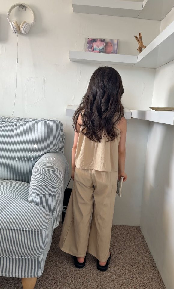 Comma - Korean Children Fashion - #stylishchildhood - Flowy Long Pants (Sky Stripe) - 12