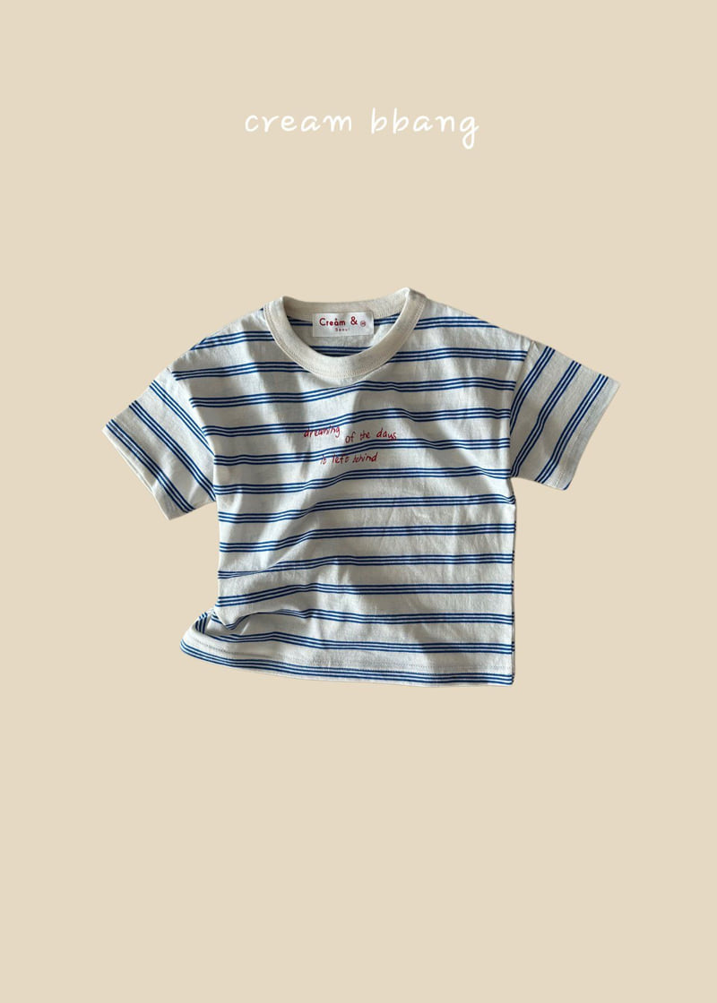 Cream Bbang - Korean Children Fashion - #prettylittlegirls - Dream Stripe Tee - 4