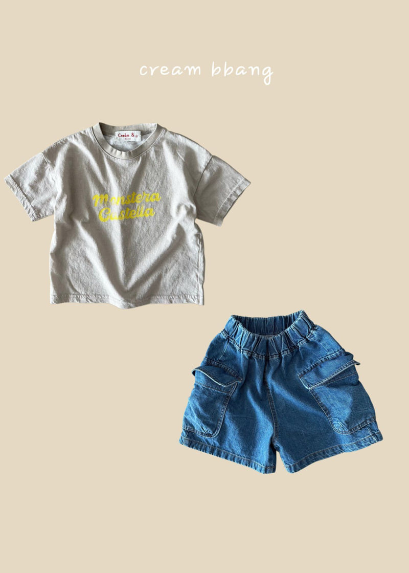Cream Bbang - Korean Children Fashion - #childofig - Denim Suspender Pants - 3