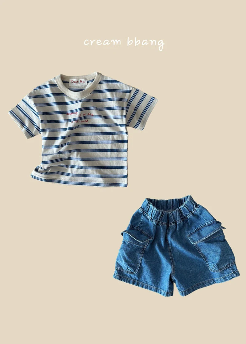 Cream Bbang - Korean Children Fashion - #childrensboutique - Denim Suspender Pants - 5