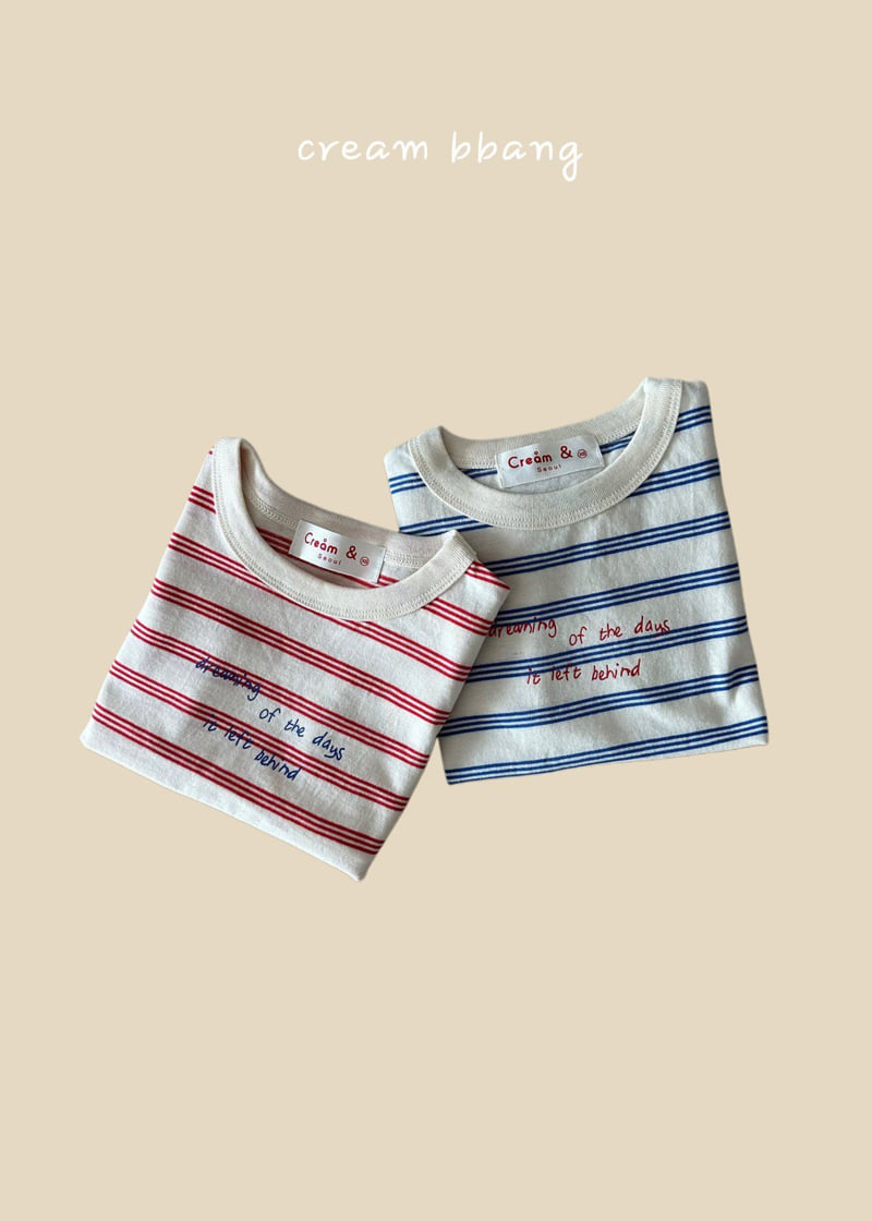 Cream Bbang - Korean Children Fashion - #kidzfashiontrend - Dream Stripe Tee - 12