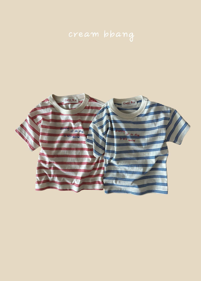 Cream Bbang - Korean Children Fashion - #magicofchildhood - Dream Stripe Tee