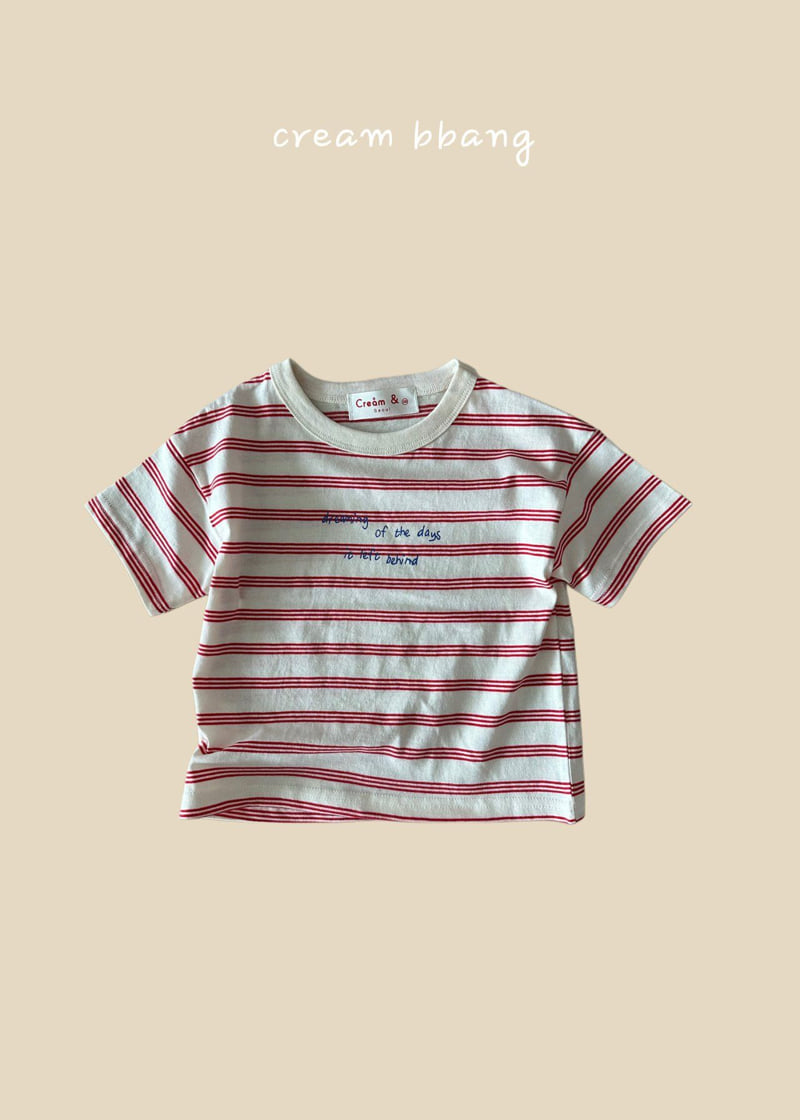 Cream Bbang - Korean Children Fashion - #prettylittlegirls - Dream Stripe Tee - 3