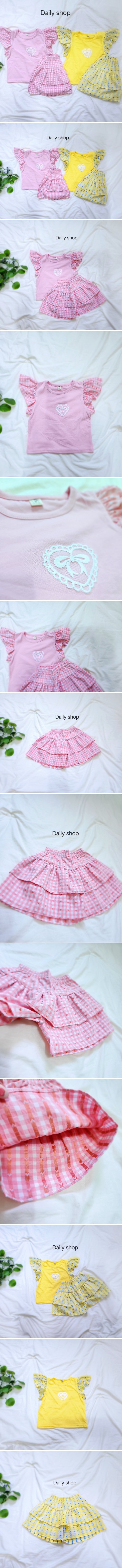 Daily shop - Korean Children Fashion - #minifashionista - Heart Check Set