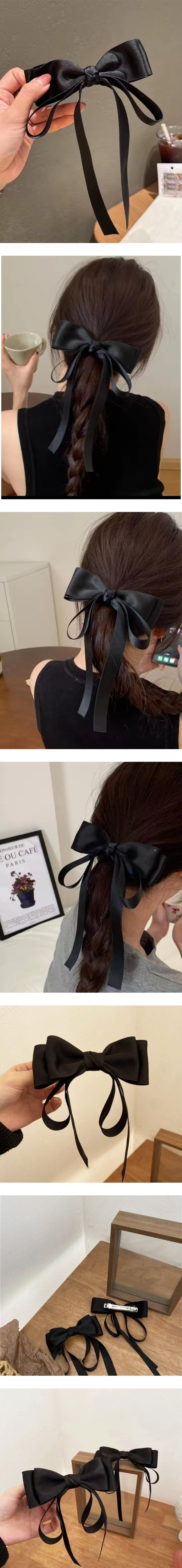 Daily shop - Korean Women Fashion - #thatsdarling - Jennie Ribbon Hair Clip Set