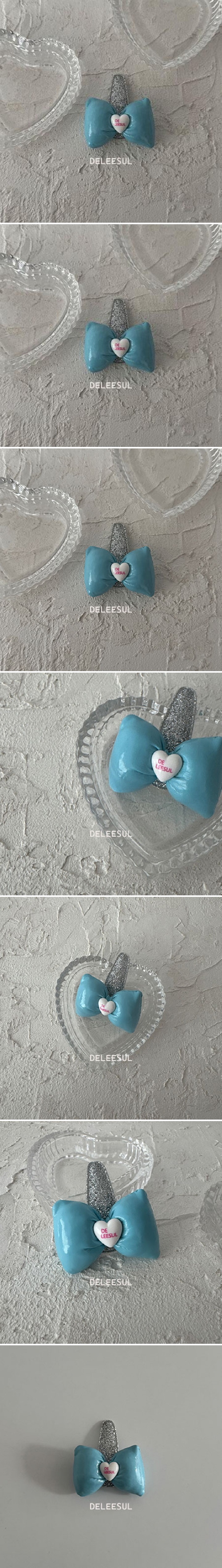 Deleesul - Korean Children Fashion - #Kfashion4kids - Blue Bubble Hair Clip
