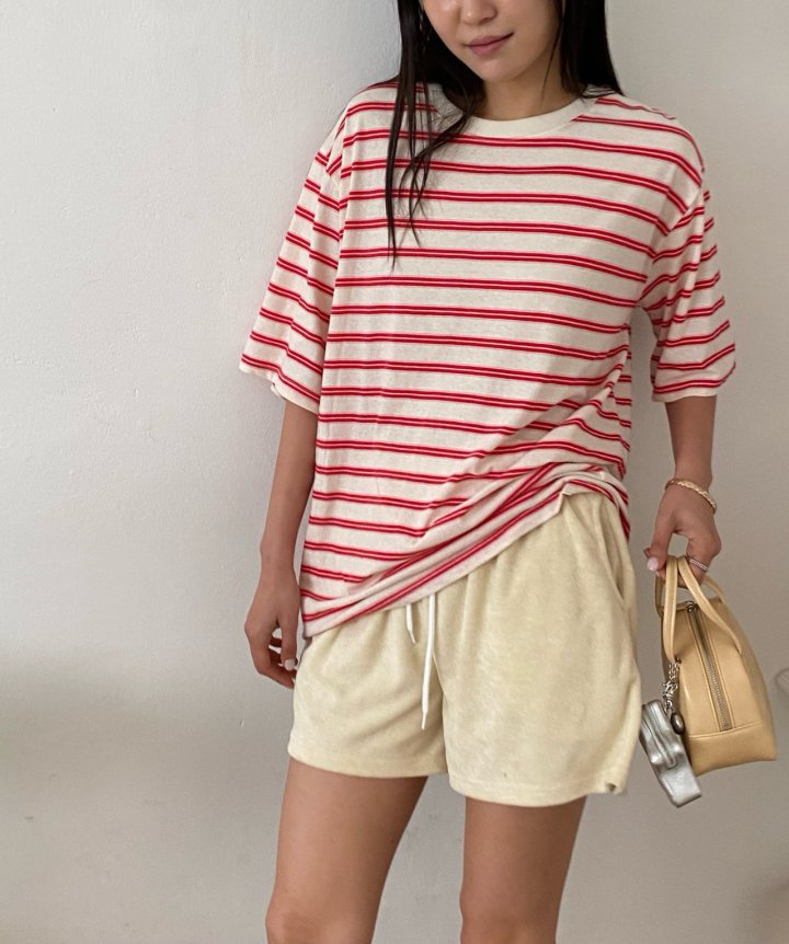Diana - Korean Women Fashion - #momslook - Unique Stripe Tee - 6