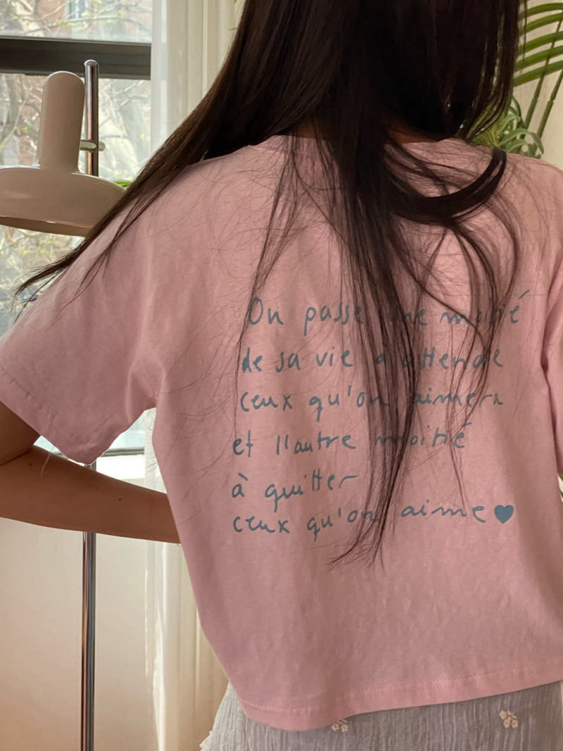 Diana - Korean Women Fashion - #momslook - Heart Tee - 11