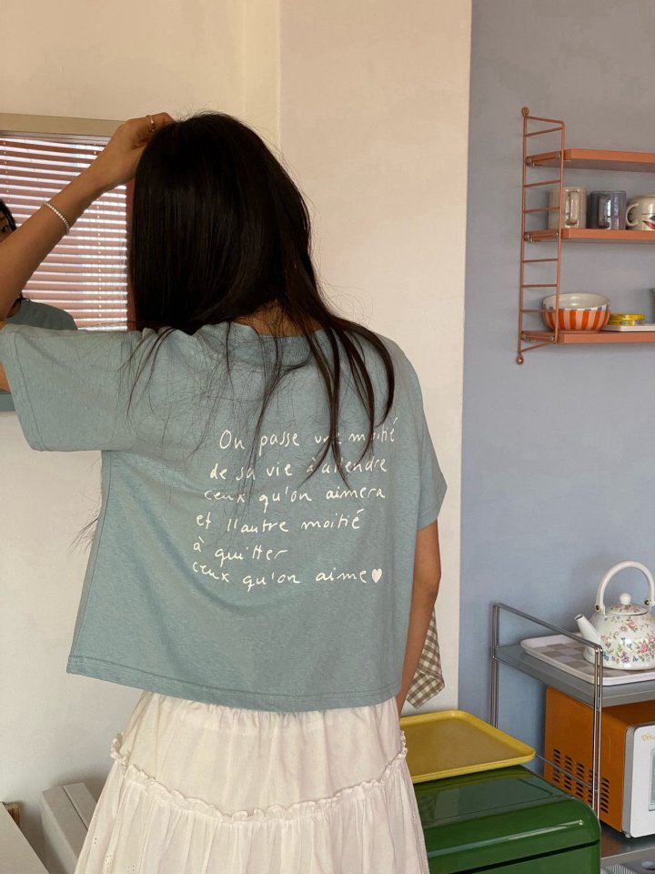 Diana - Korean Women Fashion - #momslook - Heart Tee - 5