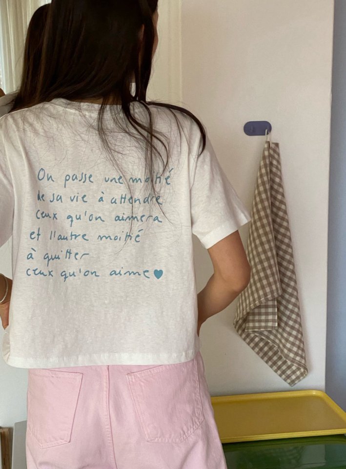 Diana - Korean Women Fashion - #momslook - Heart Tee - 9