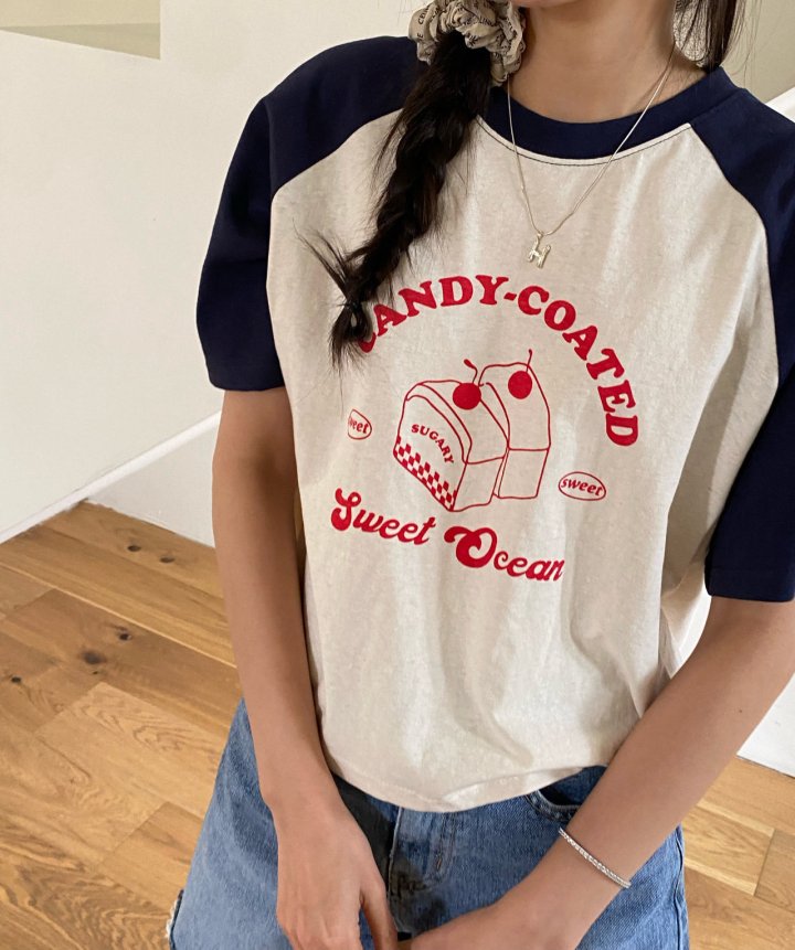 Diana - Korean Women Fashion - #momslook - Cake Raglan Tee - 5