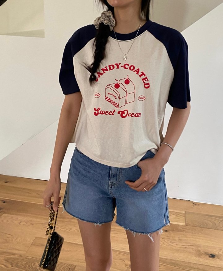 Diana - Korean Women Fashion - #momslook - Cake Raglan Tee - 6