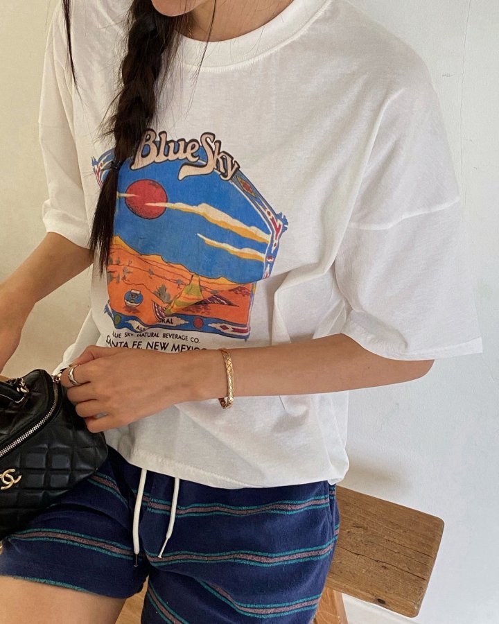 Diana - Korean Women Fashion - #momslook - Sky Tee - 2