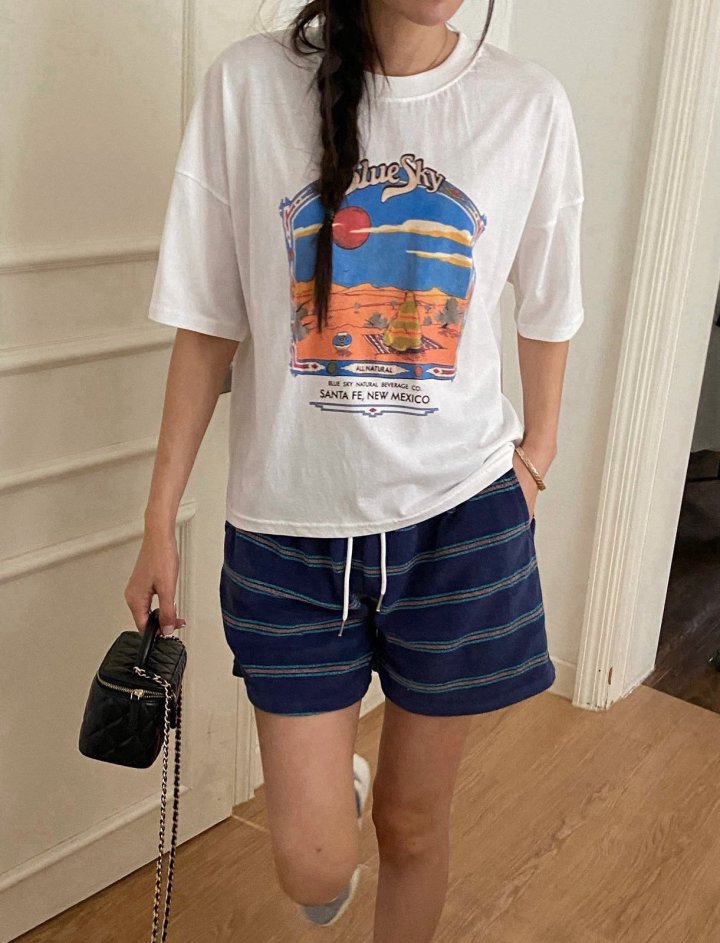 Diana - Korean Women Fashion - #momslook - Sky Tee - 3