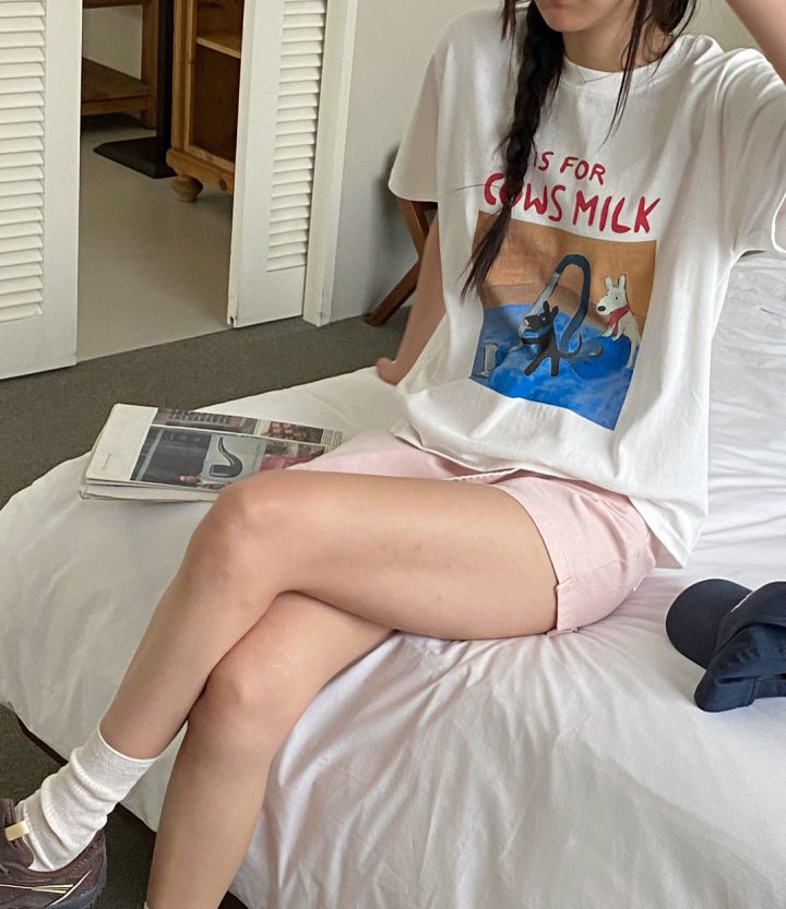 Diana - Korean Women Fashion - #momslook - Cow Tee - 6