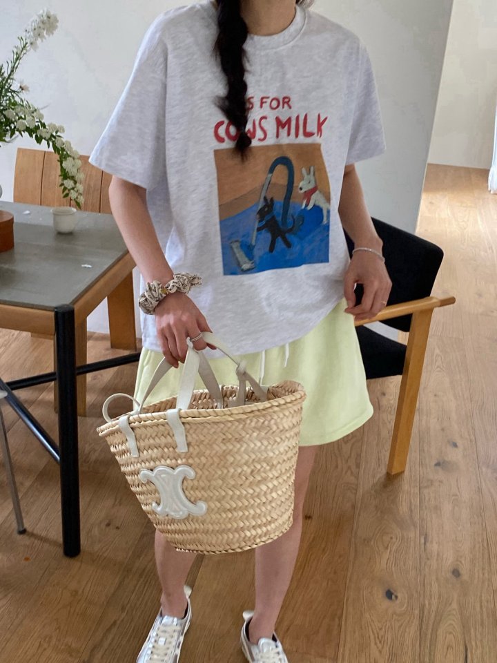 Diana - Korean Women Fashion - #momslook - Cow Tee - 8