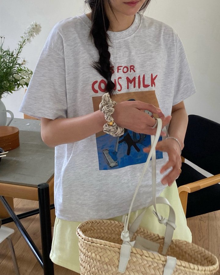 Diana - Korean Women Fashion - #momslook - Cow Tee - 9